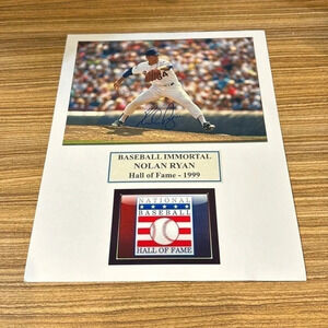 - Nolan Ryan signed photo Texas Rangers